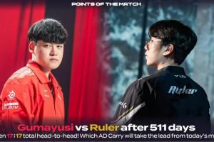 Gumayusi和Ruler时隔511天再度交手，此前两人交手17胜17负