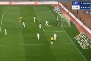 不减当年！张修维风骚外脚背直塞+门前抢点破门，西海岸1-1津门虎