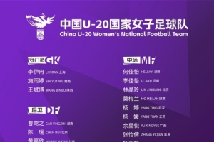 U20女足集训名单：科林-贝尔挂帅，余星悦、周欣怡在列