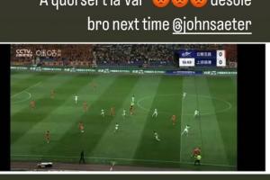 非常不满！助攻侯永永被吹，奥斯卡：VAR有什么用