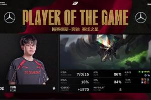 Xun凭借蝎子的亮眼表现斩获对局MVP！