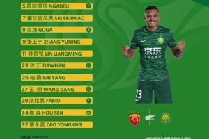  北京国安今日首发！达万复出 国安，战斗！