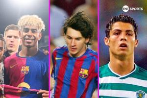 远超梅罗17岁亚马尔百场22球33助 同龄梅西9场1球&C罗19场5球