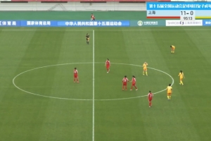 一边倒！全运会女足资格赛，上海女足11-0大胜福建女足