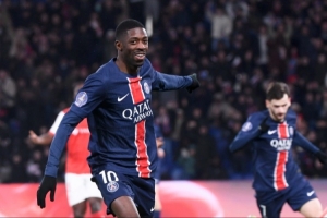 欧足联预测巴黎vs枪手首发：登贝莱K77搭档杜埃，托马斯出战