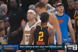 雷霆半场87分绿军全场90分昨天森林狼全场88分