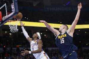 丹佛主场！ESPN预测掘雷G4胜率：雷霆63.8%很被看好 掘金36.2%