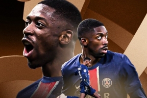 21球领跑法甲射手榜，登贝莱当选UNFP本赛季法甲赛季最佳球员