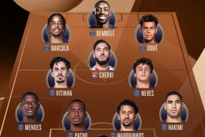 UNFP法甲赛季最佳阵：巴黎9人入选，切尔基在列