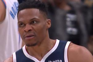 单防锁死SGA⛓️掘记：即使投篮手感不佳 威少也展现了高水平防守