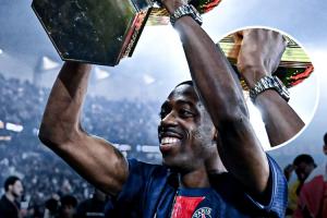 ⌚登贝莱佩戴劳力士捧杯，曾与朋友打赌能进30+球&赌注正是劳力士