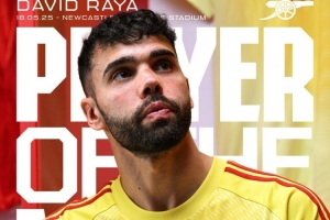 5次扑救完成零封！拉亚当选对阵纽卡一役阿森纳队内最佳球员