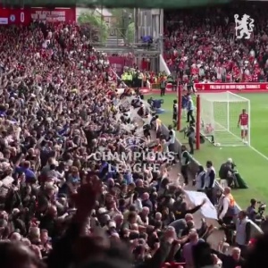 最动听的声音！切尔西晒球迷欢呼科尔维尔制胜球&配乐欧冠主题曲