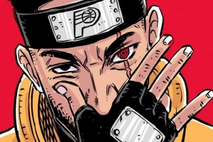 这画风爱了️美漫画家晒哈利伯顿火影头像 cos复制忍者卡卡西