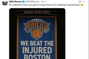 ❤️美媒晒尼克斯PS图：你们击败了带伤的绿军 可挂旗帜