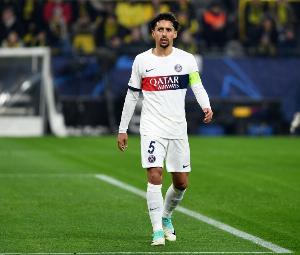 结束12年巴黎职业生涯？队报：马尔基尼奥斯未来存疑，今夏或离队