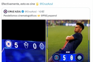熟悉的剧情！蓝十字中北美冠决赛5-0取胜，社媒与巴黎互动