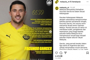 官方：25岁阿拉维斯中卫法昆多-加尔塞斯正式入籍马来西亚