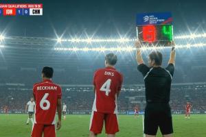 上贝克汉姆是吧！印尼第72分钟换上球员“贝克汉姆”和迪克斯