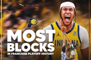 一人一城特纳超越小奥尼尔 成为步行者队史季后赛盖帽王