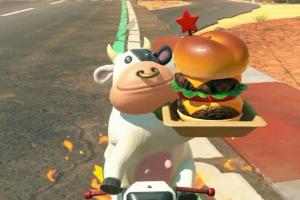 任天堂《马里奥赛车:世界》遭动保组织冲锋：牛吃牛肉汉堡不人道