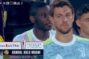 71分钟3次射正进2球！穆阿尼当选尤文5-0艾因全场最佳