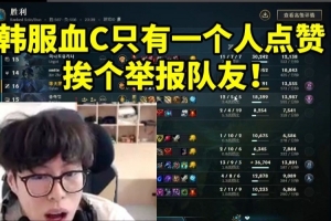 包子韩服血C只有一个点赞 挨个举报队友：你们好像不服我领导啊！