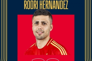 罗德里今天29岁生日，西班牙国家队官方送祝福