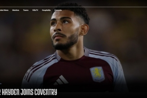 官方：维拉22岁右后卫凯斯勒-海登加盟英冠球队考文垂