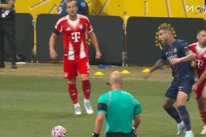 巴黎补时阶段再被罚下1人，卢卡斯肘击格雷罗，被直红罚下