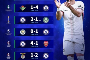 对阵巴黎会如何？切尔西此前6次国际杯赛决赛均取胜