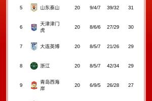 领先申花2分！中超积分榜：海港先赛升至榜首，申花明日将战浙江