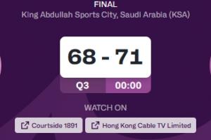 男篮亚洲杯决赛：三节结束中国71-68领先澳大利亚三分！