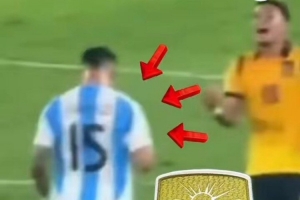 互怼！冈萨雷斯指向世界杯冠军徽章，派斯以1-0手势回应