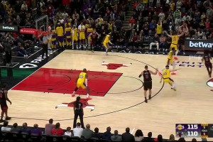 史上最精彩半分钟？公牛12秒落后5分 但狂飙3记三分+超远压哨绝杀