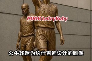 公牛球迷为基迪绝杀湖人设计雕像 詹姆斯成为背景