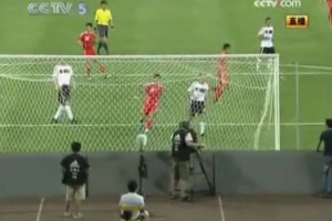 蒿俊闵小角度抽射破门！09年高洪波首秀国足1-1德国！