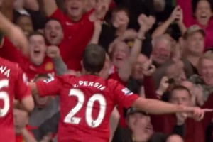 天生的终结者！范佩西曼联英超首球！不停球潇洒凌空斩！