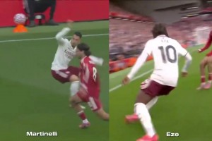 马丁vs埃泽！同样面对客串右后卫的索博，高下立判了