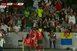 葡萄牙上演绝杀！特林康精准传中鲁本-内维斯头球破门！